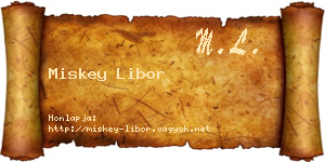 Miskey Libor névjegykártya